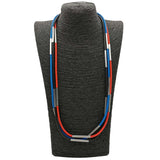 Chic Multicolor Rubber Choker Necklace - Modern & Handmade