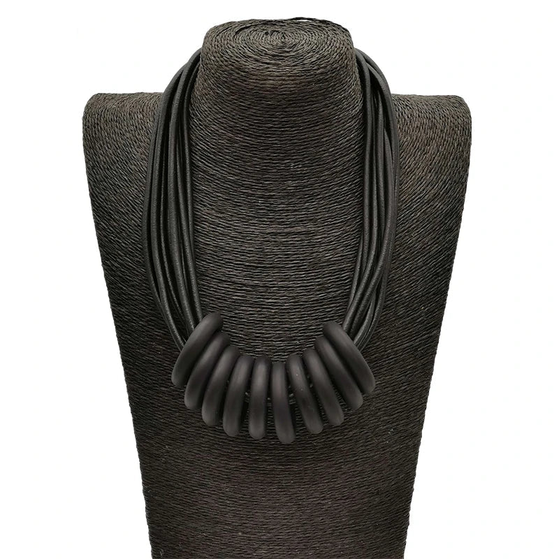Rubber Choker Necklace - Designer Handmade Luxury Jewelry