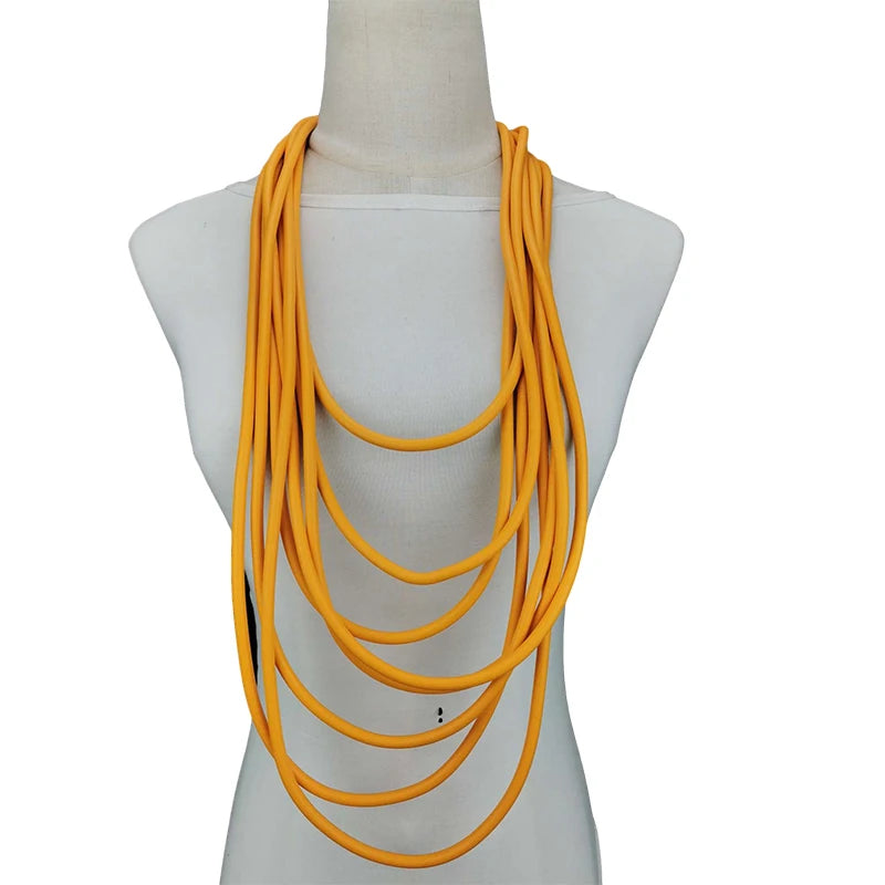 Statement Choker: Luxury Handmade Rubber Necklace for Women