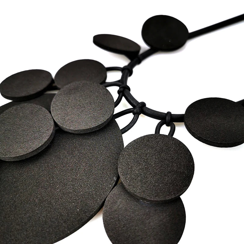 Geometric Pendant Necklace - Silicone & Alloy