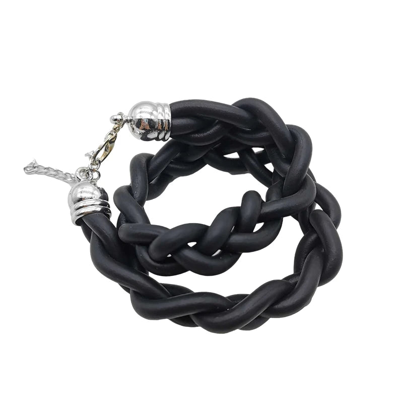 Rubber Choker Necklace - Chic Boho Black Chain for Women