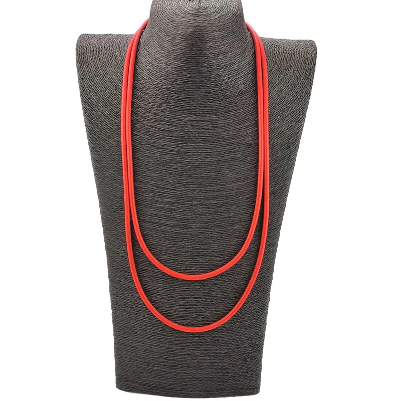 Chic Elastic Rubber Choker Necklace - Modern Handcrafted Jewelry