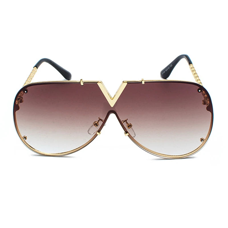 OEC CPO Men's Oversized Pilot Sunglasses - UV400 Gradient Designer Shades