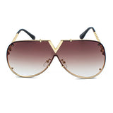 OEC CPO Men's Oversized Pilot Sunglasses - UV400 Gradient Designer Shades