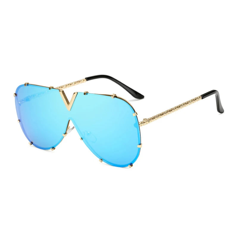 OEC CPO Men's Oversized Pilot Sunglasses - UV400 Gradient Designer Shades