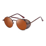 Steampunk Round Metal Sunglasses: Retro Shields UV400 | Designer Eyewear