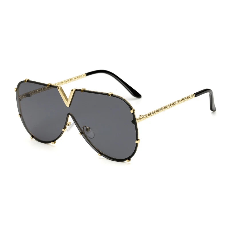 OEC CPO Men's Oversized Pilot Sunglasses - UV400 Gradient Designer Shades