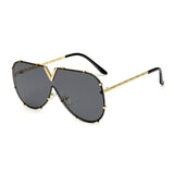 OEC CPO Men's Oversized Pilot Sunglasses - UV400 Gradient Designer Shades