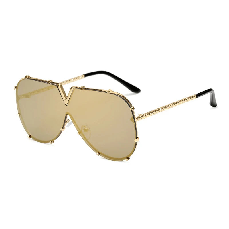 OEC CPO Men's Oversized Pilot Sunglasses - UV400 Gradient Designer Shades