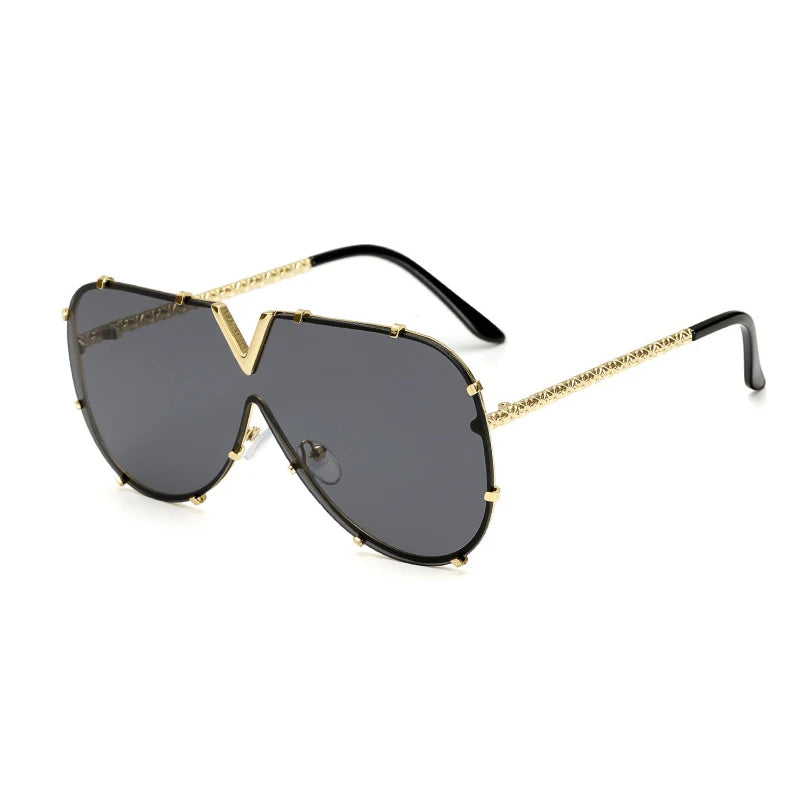 OEC CPO Men's Oversized Pilot Sunglasses - UV400 Gradient Designer Shades