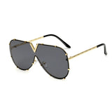 OEC CPO Men's Oversized Pilot Sunglasses - UV400 Gradient Designer Shades
