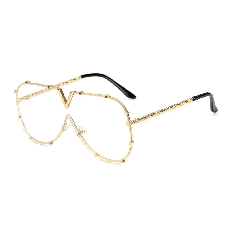 OEC CPO Men's Oversized Pilot Sunglasses - UV400 Gradient Designer Shades