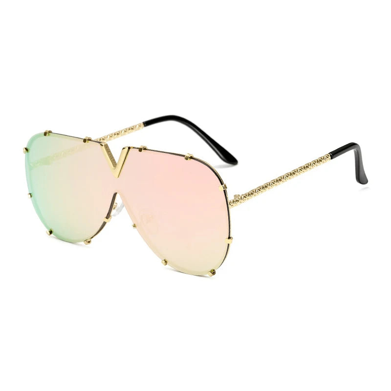 OEC CPO Men's Oversized Pilot Sunglasses - UV400 Gradient Designer Shades