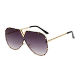 OEC CPO Men's Oversized Pilot Sunglasses - UV400 Gradient Designer Shades