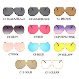 OEC CPO Men's Oversized Pilot Sunglasses - UV400 Gradient Designer Shades