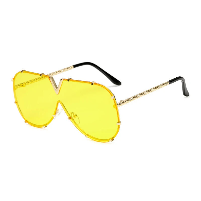 OEC CPO Men's Oversized Pilot Sunglasses - UV400 Gradient Designer Shades