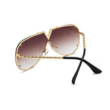 OEC CPO Men's Oversized Pilot Sunglasses - UV400 Gradient Designer Shades