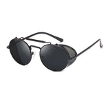 Steampunk Round Metal Sunglasses: Retro Shields UV400 | Designer Eyewear