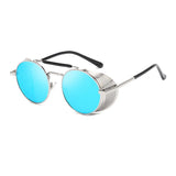 Steampunk Round Metal Sunglasses: Retro Shields UV400 | Designer Eyewear