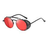 Steampunk Round Metal Sunglasses: Retro Shields UV400 | Designer Eyewear