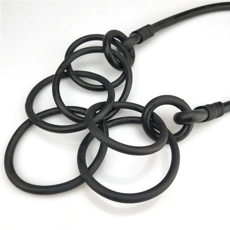 Bohemian Rubber Circle Pendant Necklace