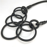Bohemian Rubber Circle Pendant Necklace