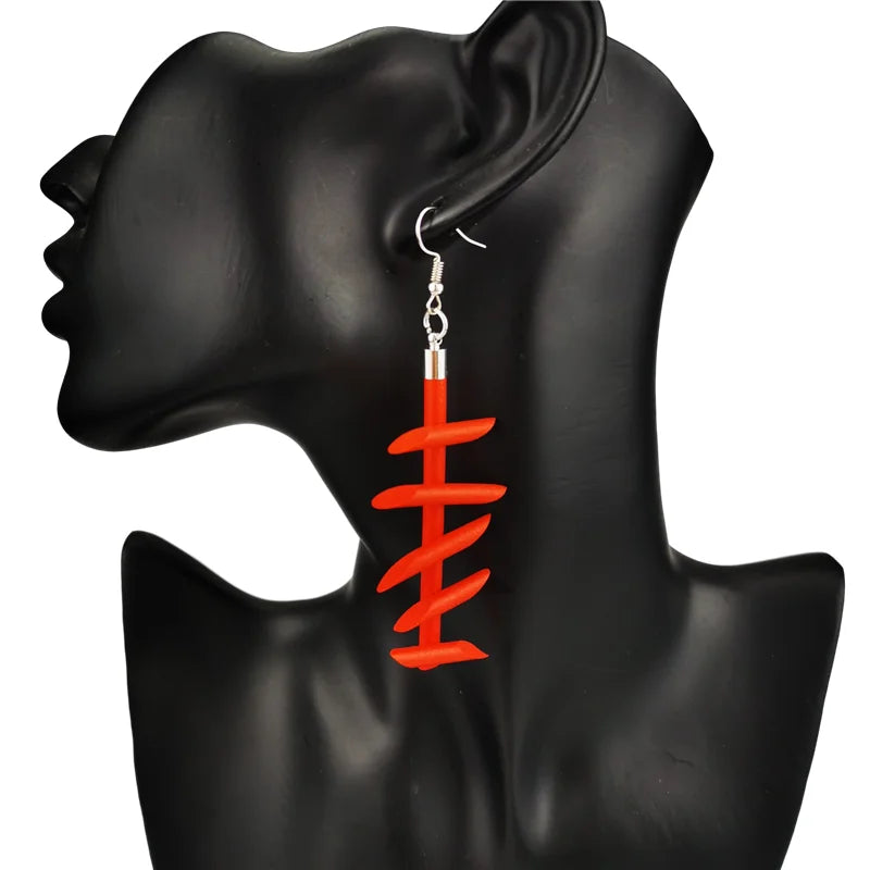 Red Statement Rubber Pendant Chain
