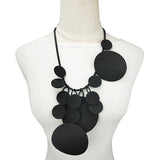 Geometric Pendant Necklace - Silicone & Alloy