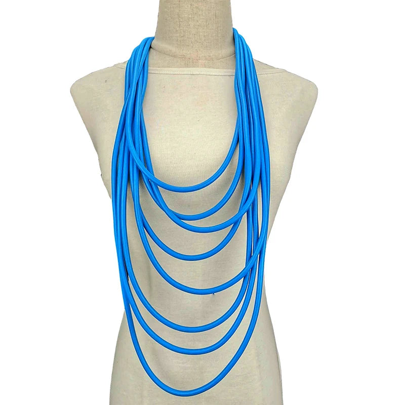 Statement Choker: Luxury Handmade Rubber Necklace for Women