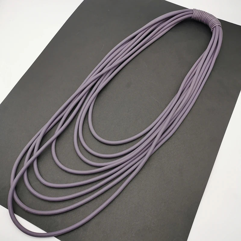 Statement Choker: Luxury Handmade Rubber Necklace for Women