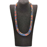 Statement Rubber Choker Necklace - Bohemian Chic Multi-Color Pendant