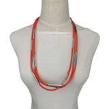 Chic Multicolor Rubber Choker Necklace - Modern & Handmade