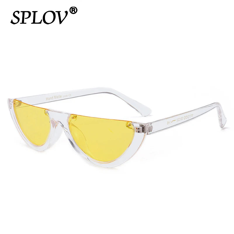 Retro Leopard Half-Frame Sunglasses: Cat Eye Vintage Shades UV400