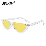 Retro Leopard Half-Frame Sunglasses: Cat Eye Vintage Shades UV400