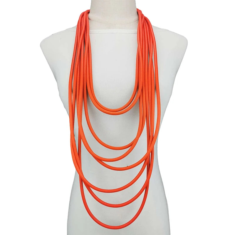 Statement Choker: Luxury Handmade Rubber Necklace for Women
