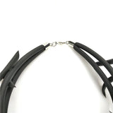 Thorn Choker - Rubber & Wood Geometric Necklace for Women