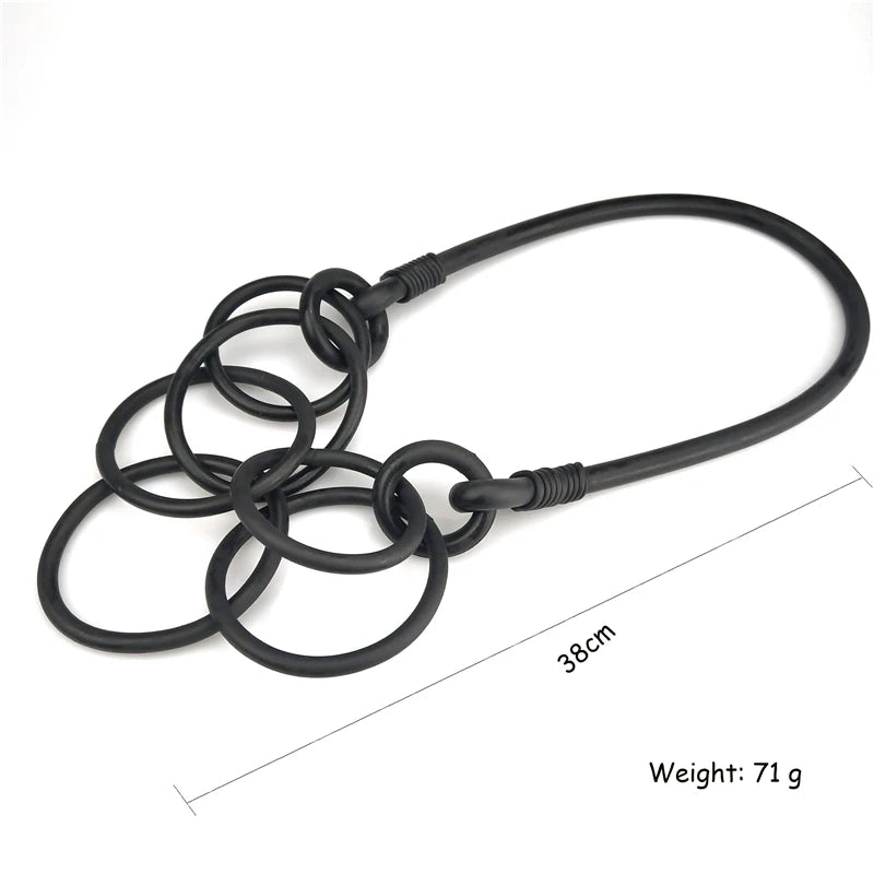 Bohemian Rubber Circle Pendant Necklace