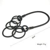 Bohemian Rubber Circle Pendant Necklace
