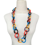 Statement Multicolor Rubber Choker Necklace - Luxury Designer Style