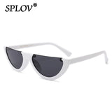 Retro Leopard Half-Frame Sunglasses: Cat Eye Vintage Shades UV400