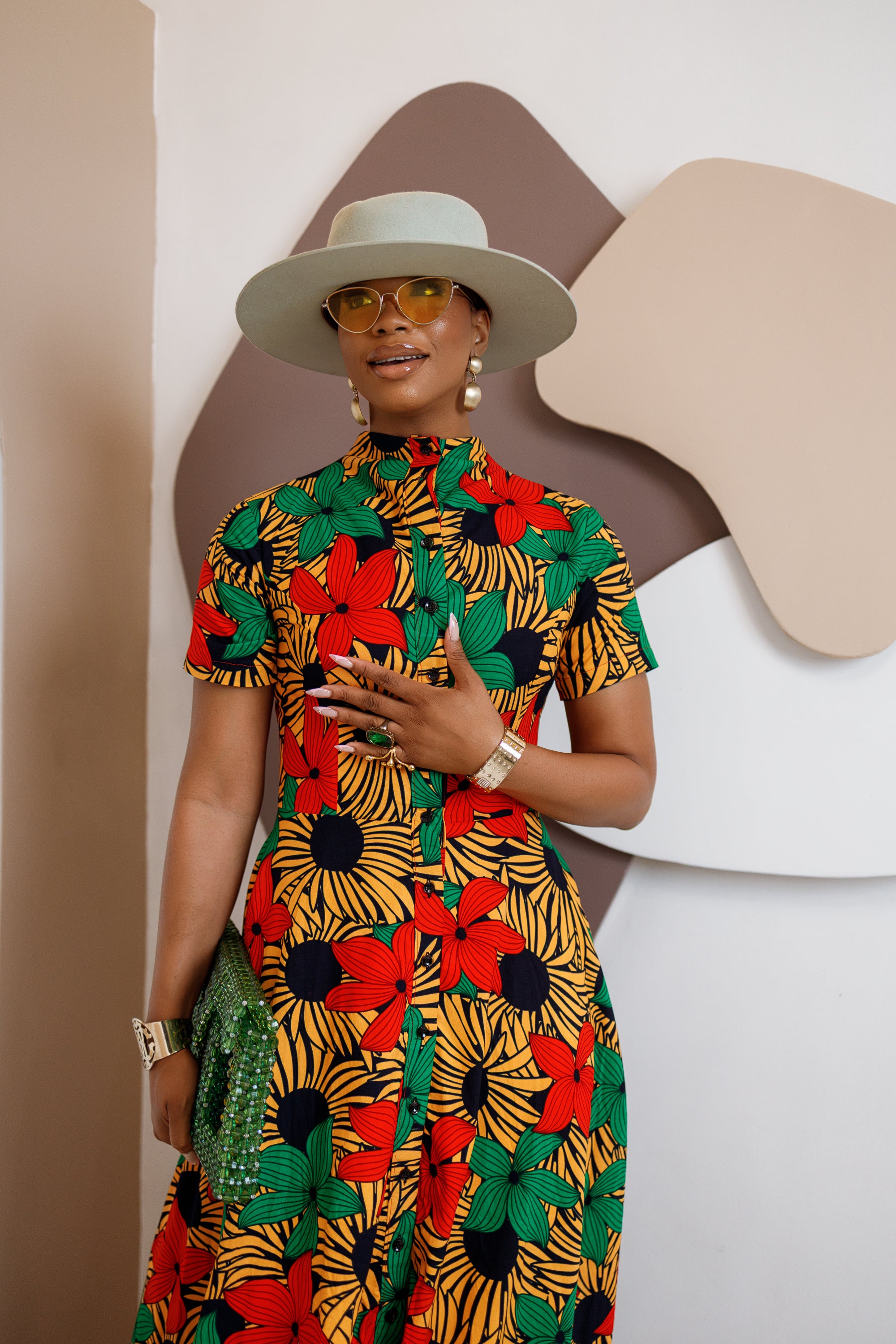 Conjunto de carga Achalugo Aso Oke - Azul y morado