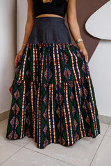 Falda de patchwork Ankara de Onje