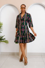 Robe chemise courte ludique Ikukuoma – Audacieuse et aérée