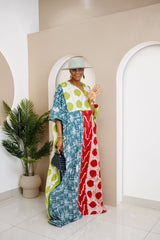 Caftan Adire teint à la main Ndenkem