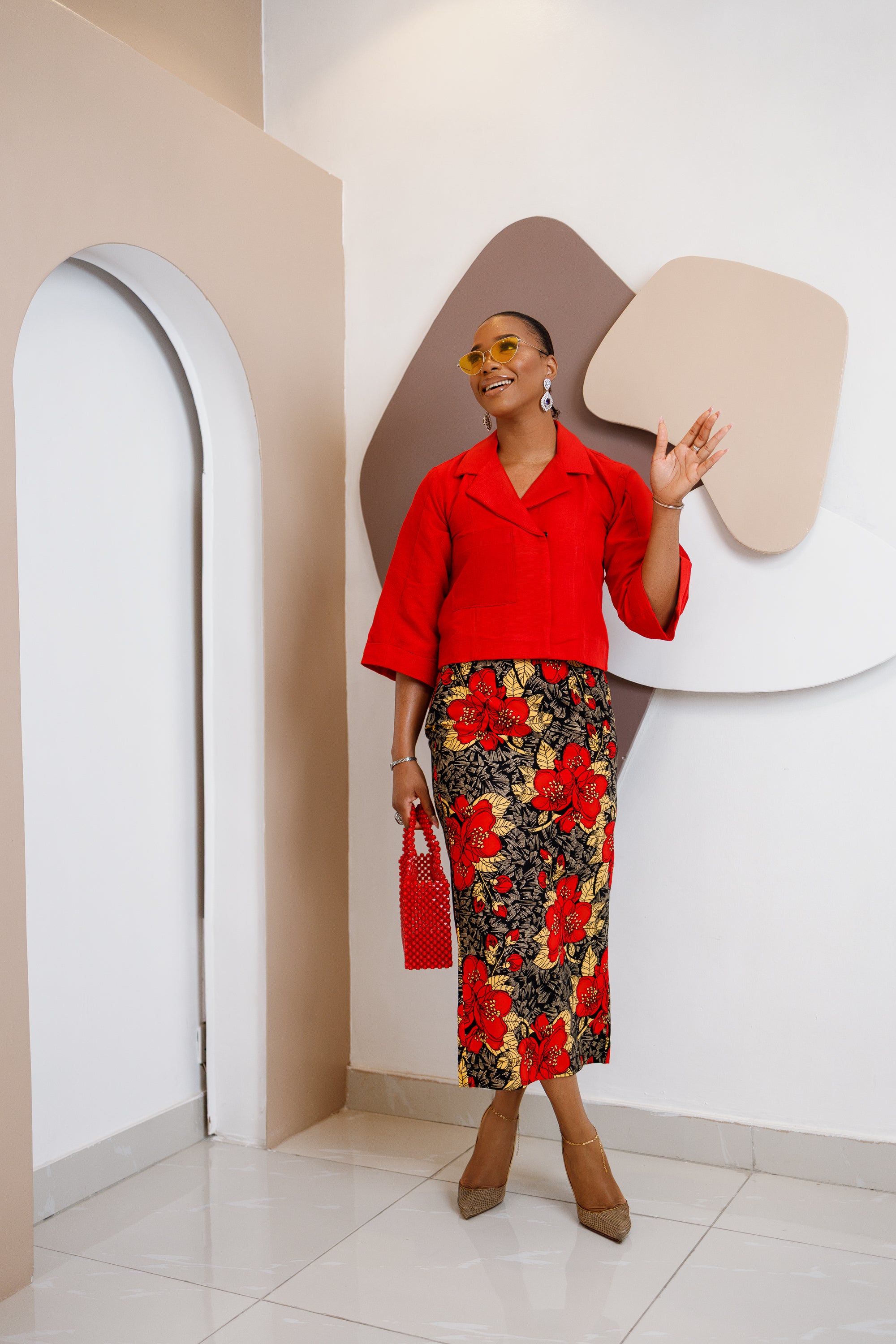 Ndukaaku Cropped Jacket & Skirt Set