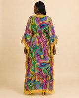 Ngwo Abstract Swirl Mesh Midi Dress - Designer Replication