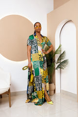 Nwada Silk Ankara Kaftan