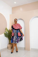 Caftan Adire teint à la main Ndenkem