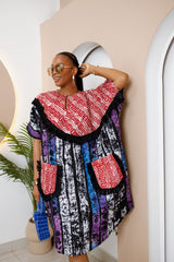 Caftan Adire teint à la main Ndenkem