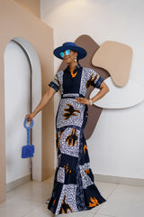 Nzama – Ankara Maxi Shirt Dress